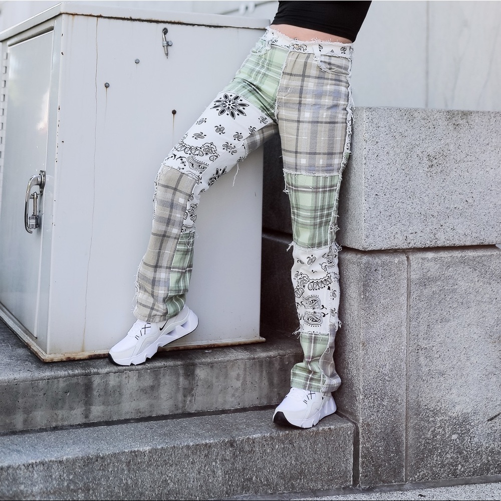Jaded London Patchwork Denim Pants